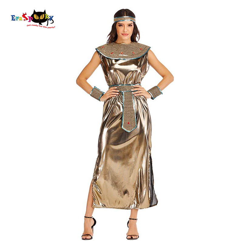 Egypt Cosplay Anime - Eraspooky 古代セクシーな女神エジプトクレオパトラドレスエジプト女王コスプレ衣装女性ハロウィンカーニバルパーティープリムドレスアップ