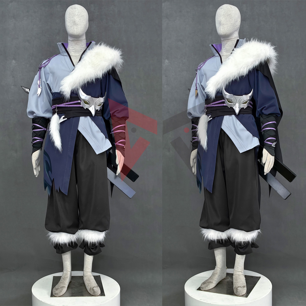 Anime Cosplay Ninja - 新しいゲーム忍者うちはサンスケシングコスプレ衣装ヒーローシャツパンツマントマスク用ゲームパーティーハロウィンカスタムメイド