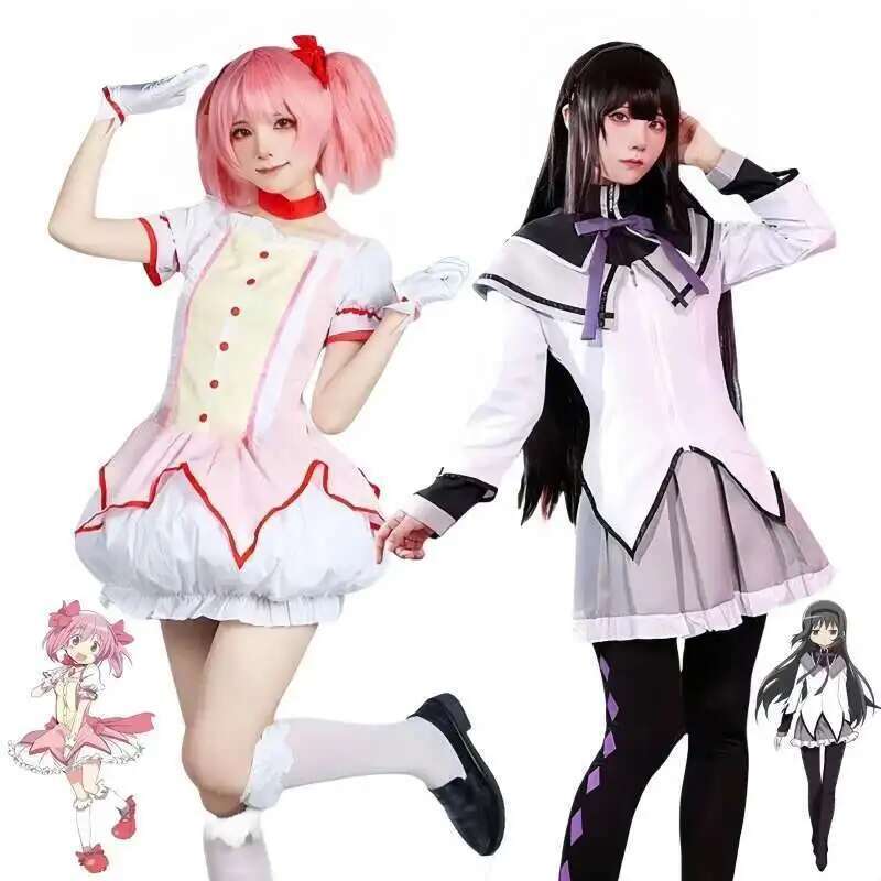 Anime Cosplay Ninja - 魔法少女まどか☆マギカ暁美ほむら鹿目まどかコスプレ衣装戦闘服魔法少女フルセット