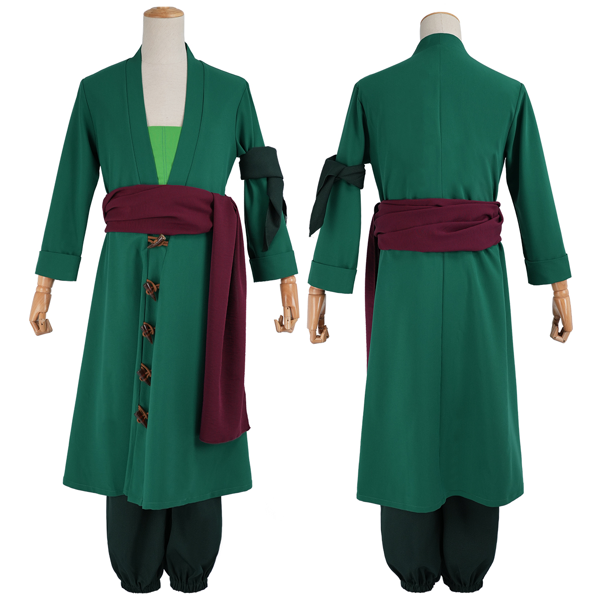 Convention Cosplay Anime - HOLOUN ONE アニメロロノア・ゾロコスプレ衣装パンツ羽織ヘッドスカーフアニメーションコンベンション 2025 ハロウィンクリスマスギフト