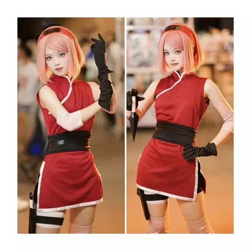 桜春野コスプレ完全忍者スカートコスチュームセット ユニセック - Anime Cosplay Ninja のレビューと価格