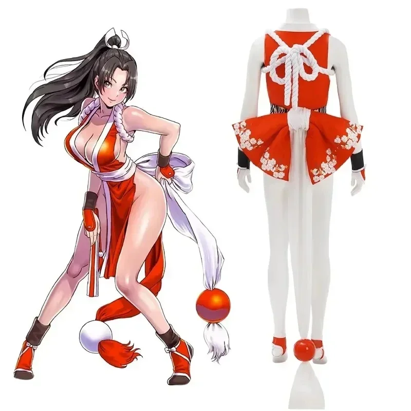 2026年新作女性用忍者テーマコスプレ衣装、赤い着物セット、 - Anime Cosplay Ninja のレビューと価格