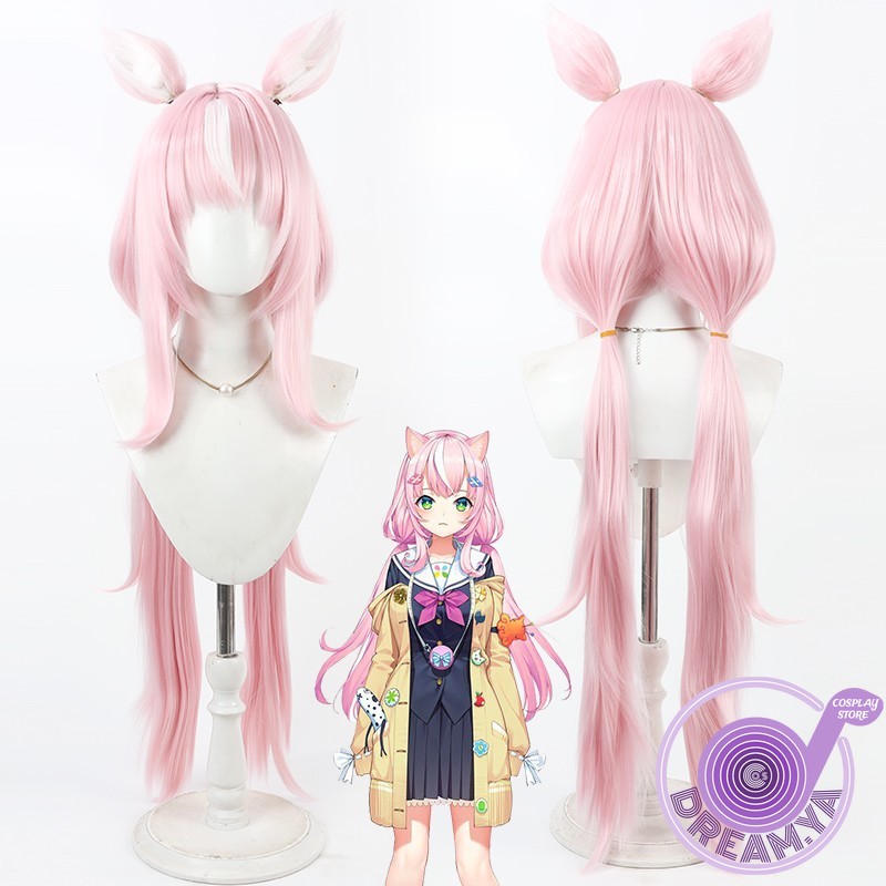 ヤン・ナリ コスプレウィッグ Vtuber ピンク ロング  - Anime Yang Cosplay のレビューと価格