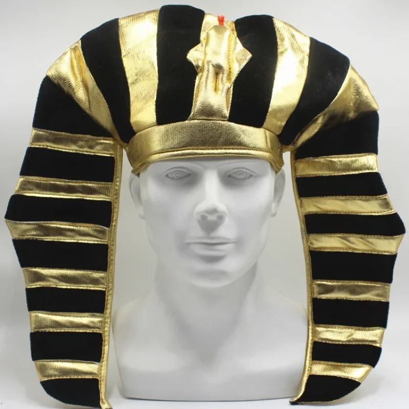 ファブリックエジプトファラオ帽子ゴールドコスチューム帽子ハロ - Egypt Cosplay Anime のレビューと価格