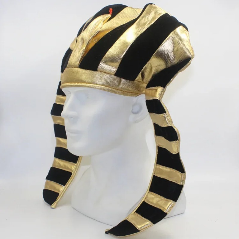 ファブリックエジプトファラオ帽子ゴールドコスチューム帽子ハロ - Egypt Cosplay Anime のレビューと価格