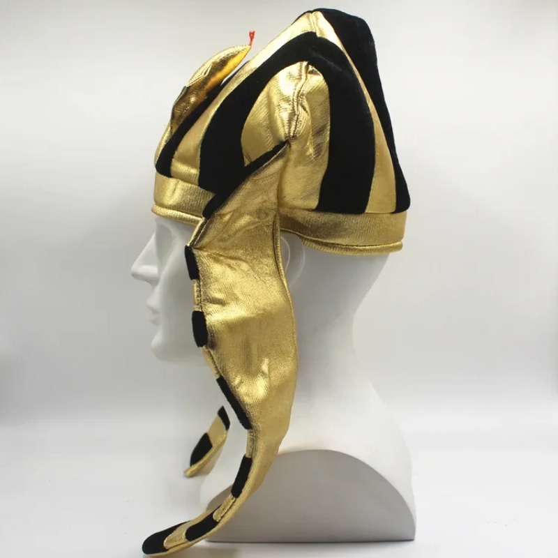 ファブリックエジプトファラオ帽子ゴールドコスチューム帽子ハロ - Egypt Cosplay Anime のレビューと価格
