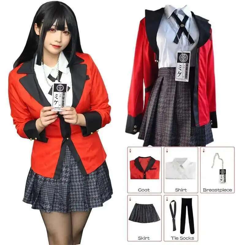 アニメ賭ケグルイ Jabami 夢子コスプレ衣装ハロウィンさ - Anime Cosplay Ninja のレビューと価格