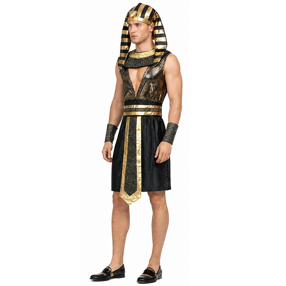 男性エジプトファラオ衣装大人の古代エジプト王衣装ハロウィンコ - Egypt Cosplay Anime のレビューと価格
