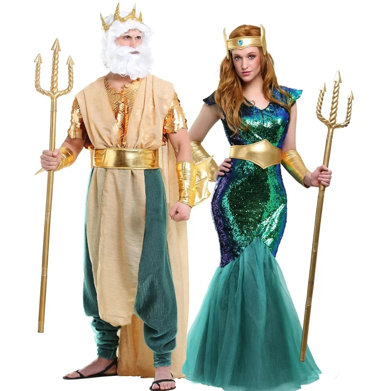 ❤ 2026 ✚ 女性海の妖精人魚女王コスチュームスタッフ男 - Egypt Cosplay Anime のレビューと価格