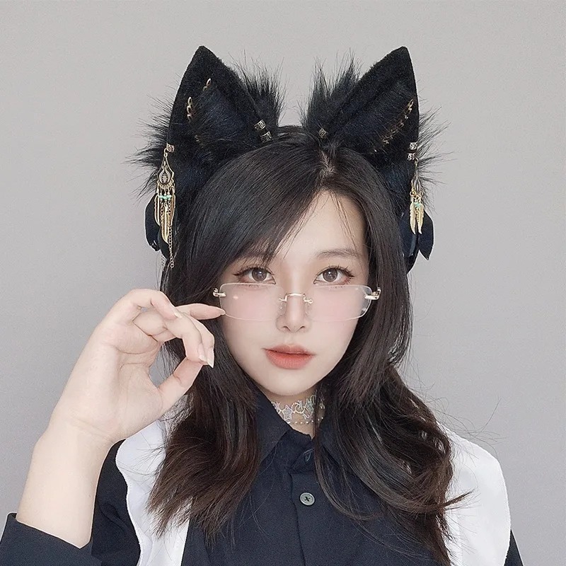 1セットLARPコスプレアニメ耳＆尻尾セット - ブラックフ - Egypt Cosplay Anime のレビューと価格