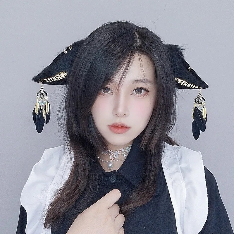 1セットLARPコスプレアニメ耳＆尻尾セット - ブラックフ - Egypt Cosplay Anime のレビューと価格