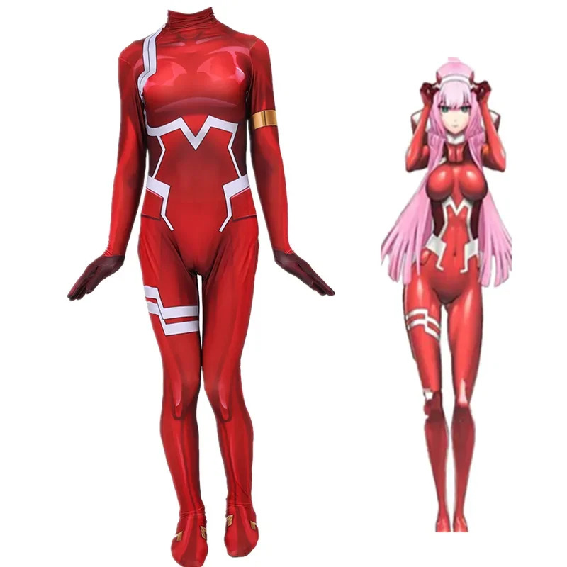 女性セクシー全身タイツスーツ ゼロツー コスプレ衣装 ボディ - Anime Cosplay London のレビューと価格