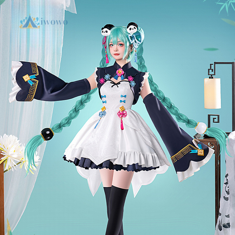 アニメプロジェクトセカイコスプレミク衣装レッドパンダ漢服ドレ - Anime Cosplay Female Characters のレビューと価格