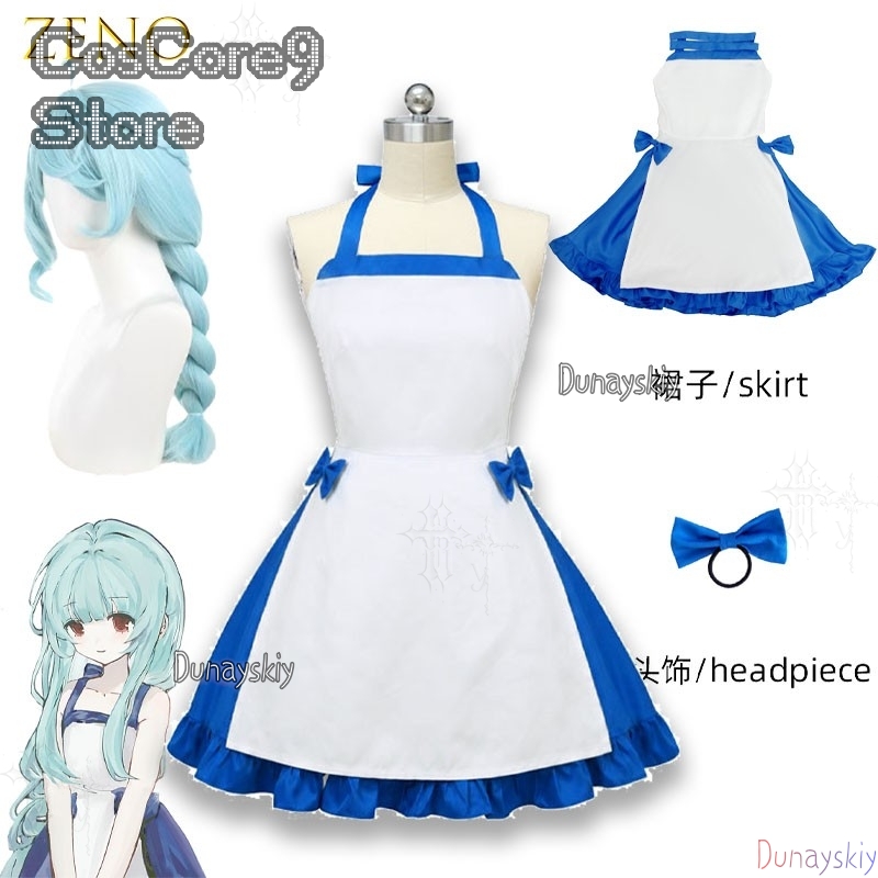 ブルーキャラクタードレスゼノ夏ハロウィン後フルコスプレ衣装女 - Zenos Anime Cosplay のレビューと価格