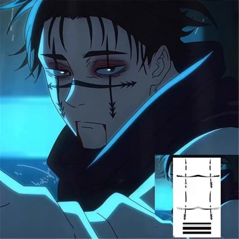 Choso タトゥーステッカー アニメ呪術廻戦シーズン 2  - Anime Cosplay Jujutsu のレビューと価格