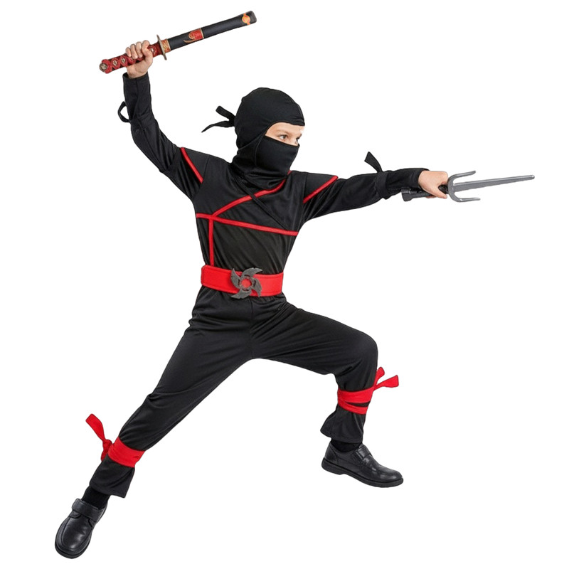 子供用侍コスチューム 忍者コスプレ ハロウィンパーティー コ - Anime Cosplay Ninja のレビューと価格